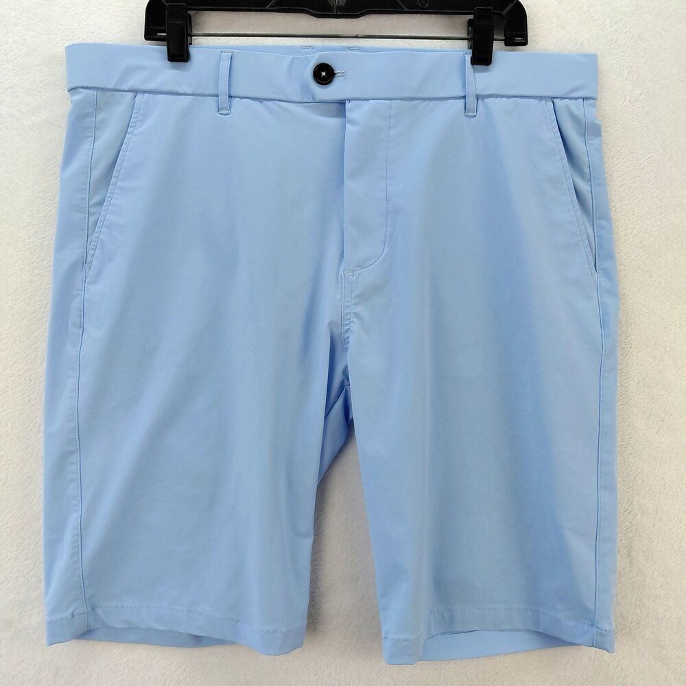 Greyson Montauk Shorts Mens 36 Carolina Baby Blue Performance Stretch Golf Chino